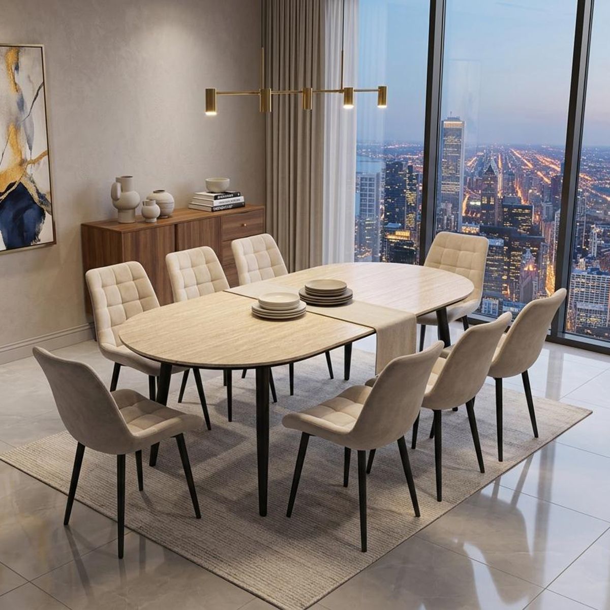 Marble Dining Table 8 Seater