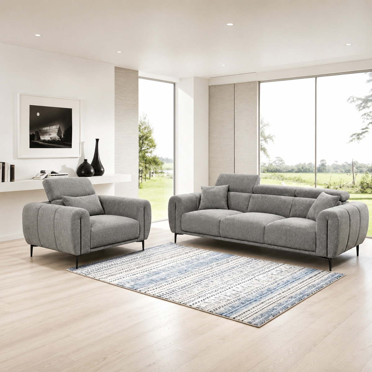 Tuxedo Royal Fabric Sofa Modern