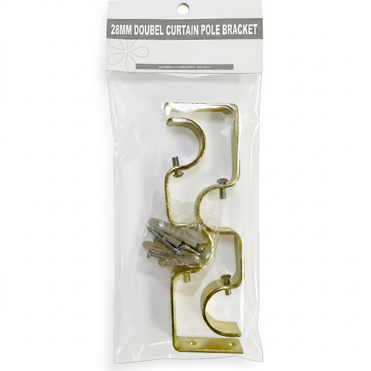 Double Curtain Bracket 2 Piece