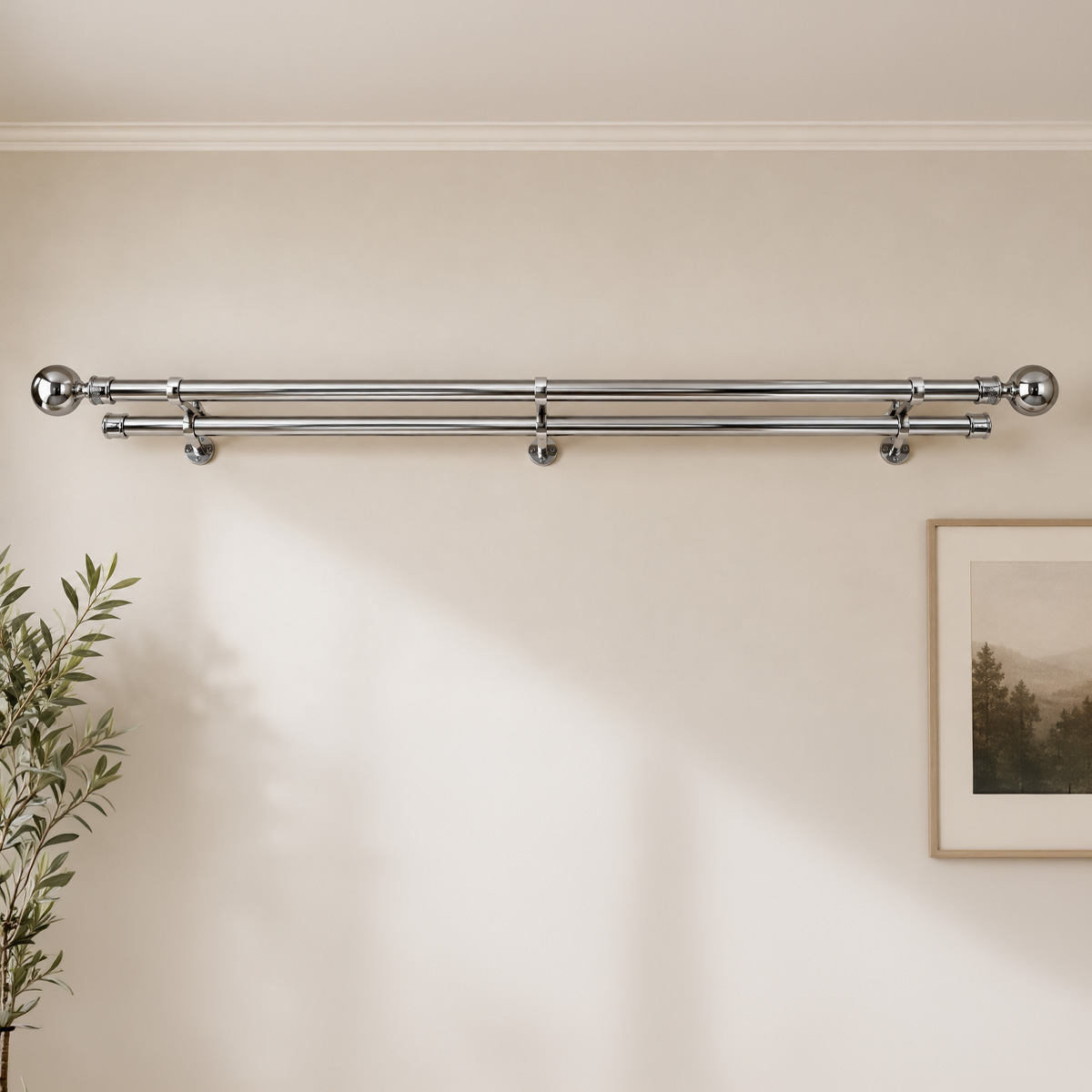 Double Curtain Rod 3m