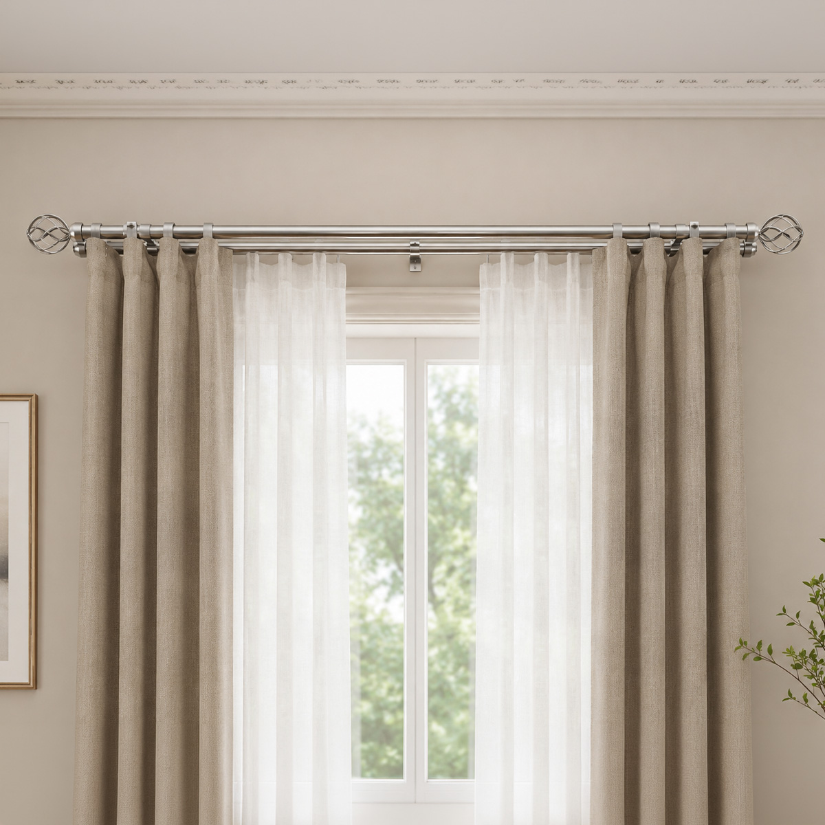 Double Curtain Rod 4m