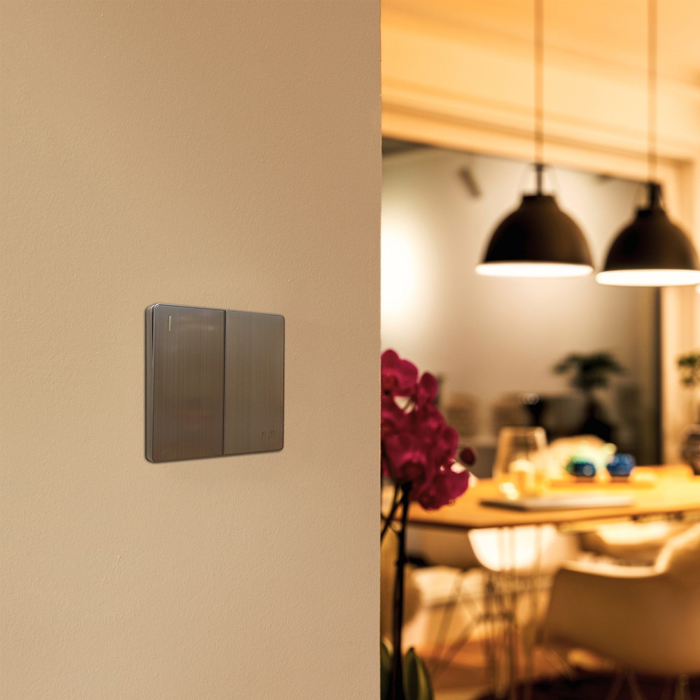 2-Gang 1-Way Plate Switch