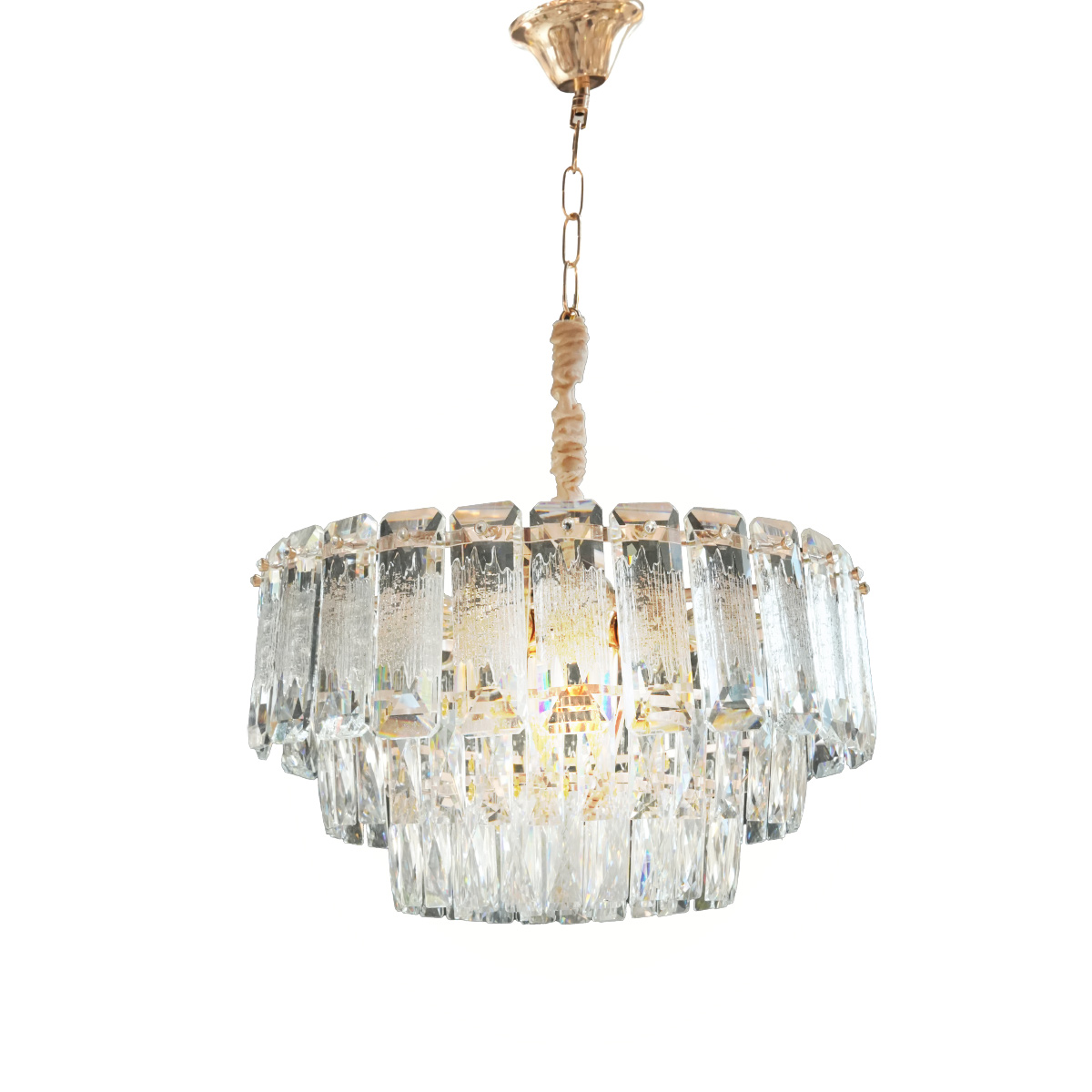 Crystal Hanging Light Golden