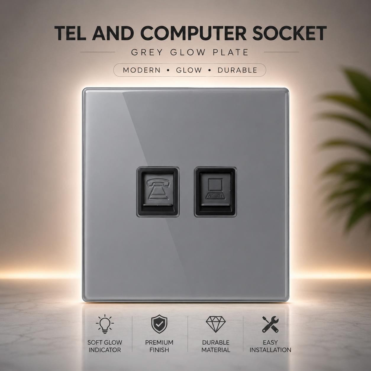 Telephone and Computer Socket