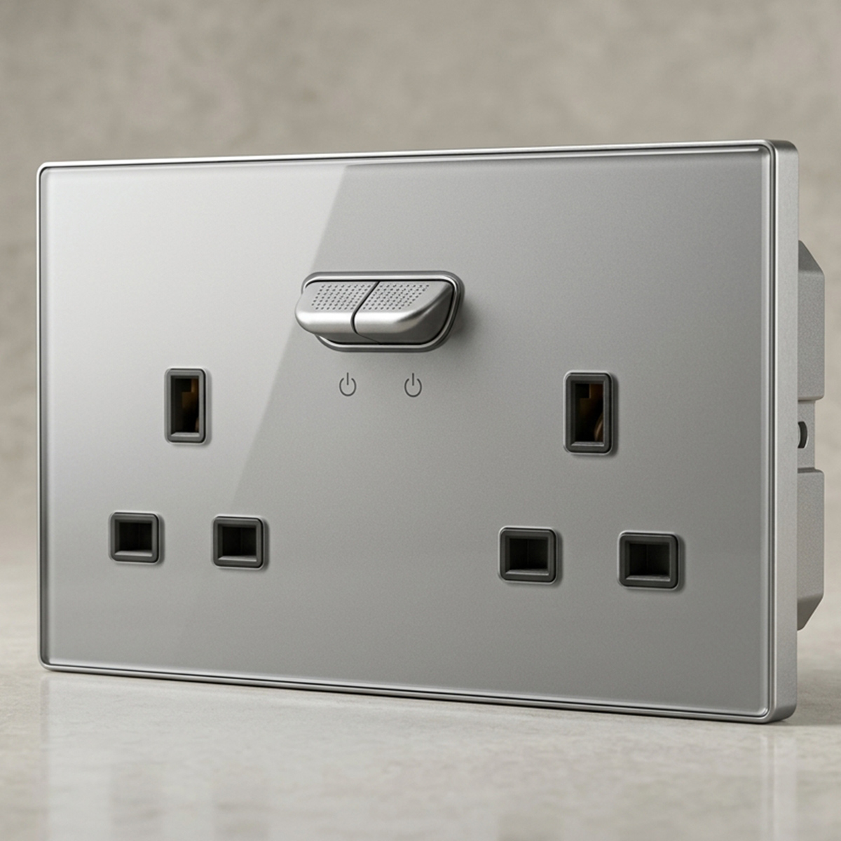 Double 13A Switched Socket