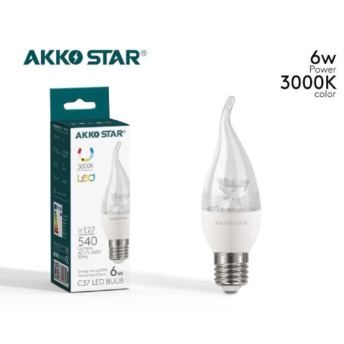 LED Bulb (3000K, 6W)