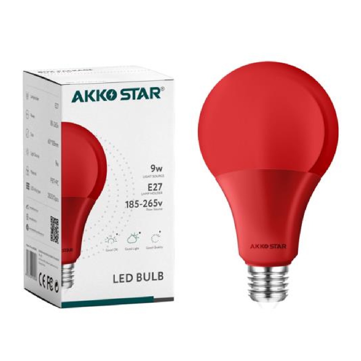Red LED Bulb 9W