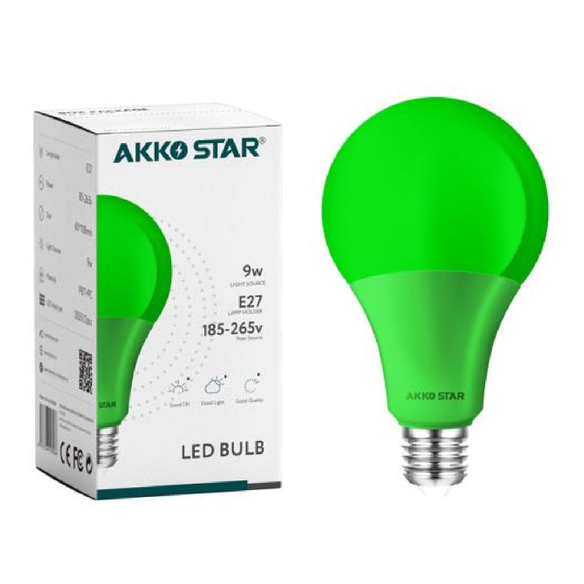 Green LED Bulb 9W