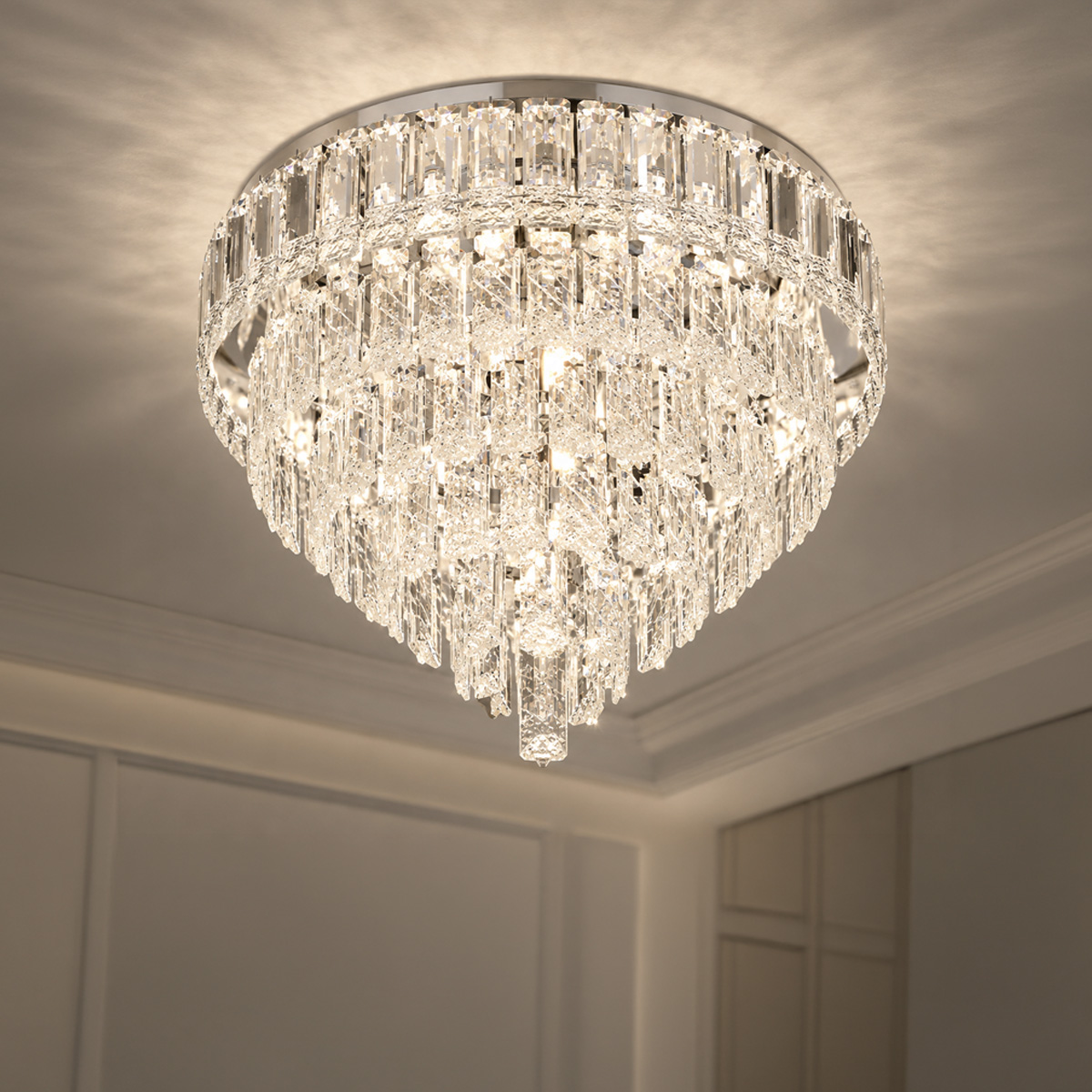 Crystal Ceiling Light Silver