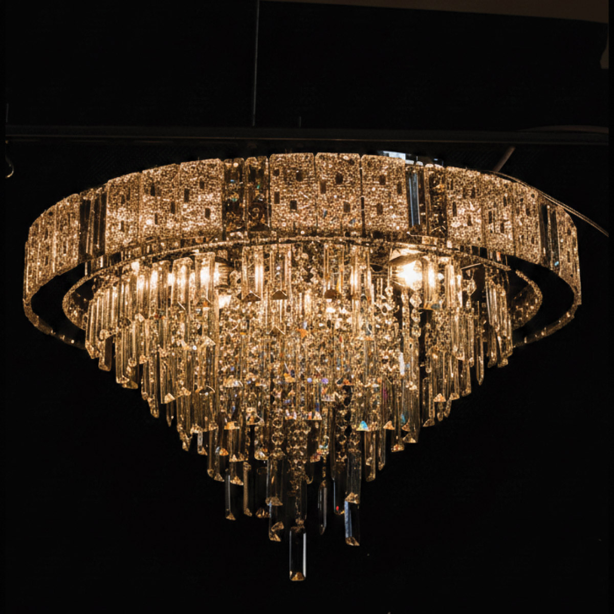 Crystal Ceiling Light Silver