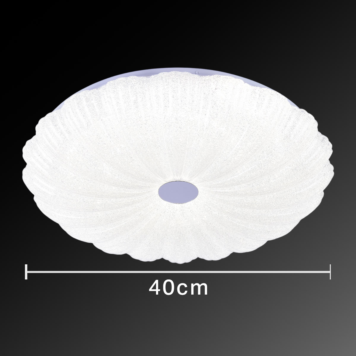 3-Color Crystal Style Plastic Ceiling Light 400mm 48W