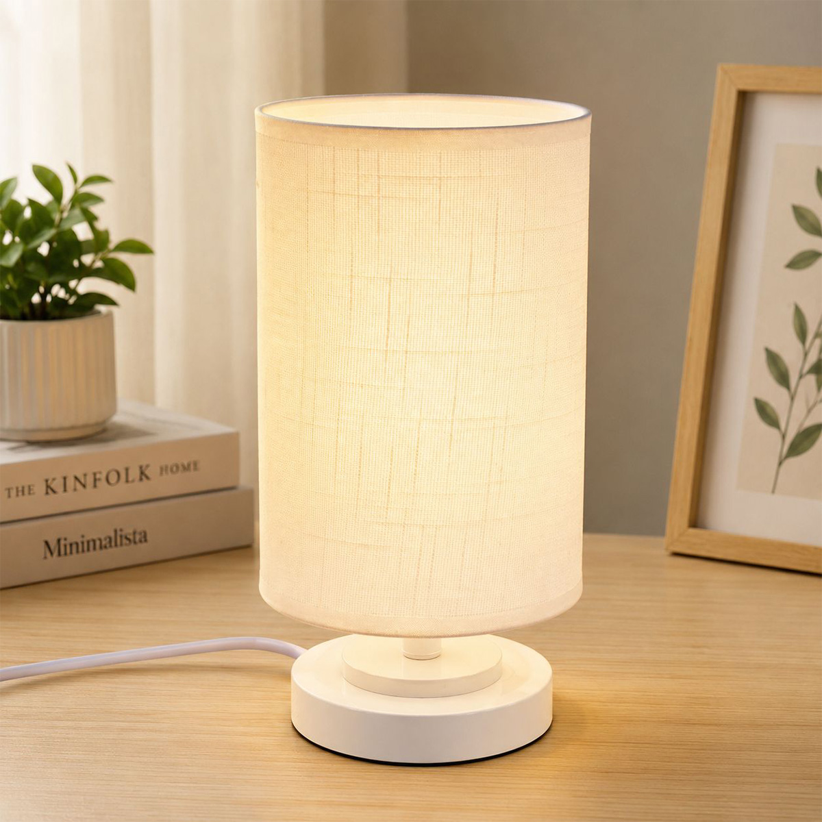 Wooden Base Table Lamp