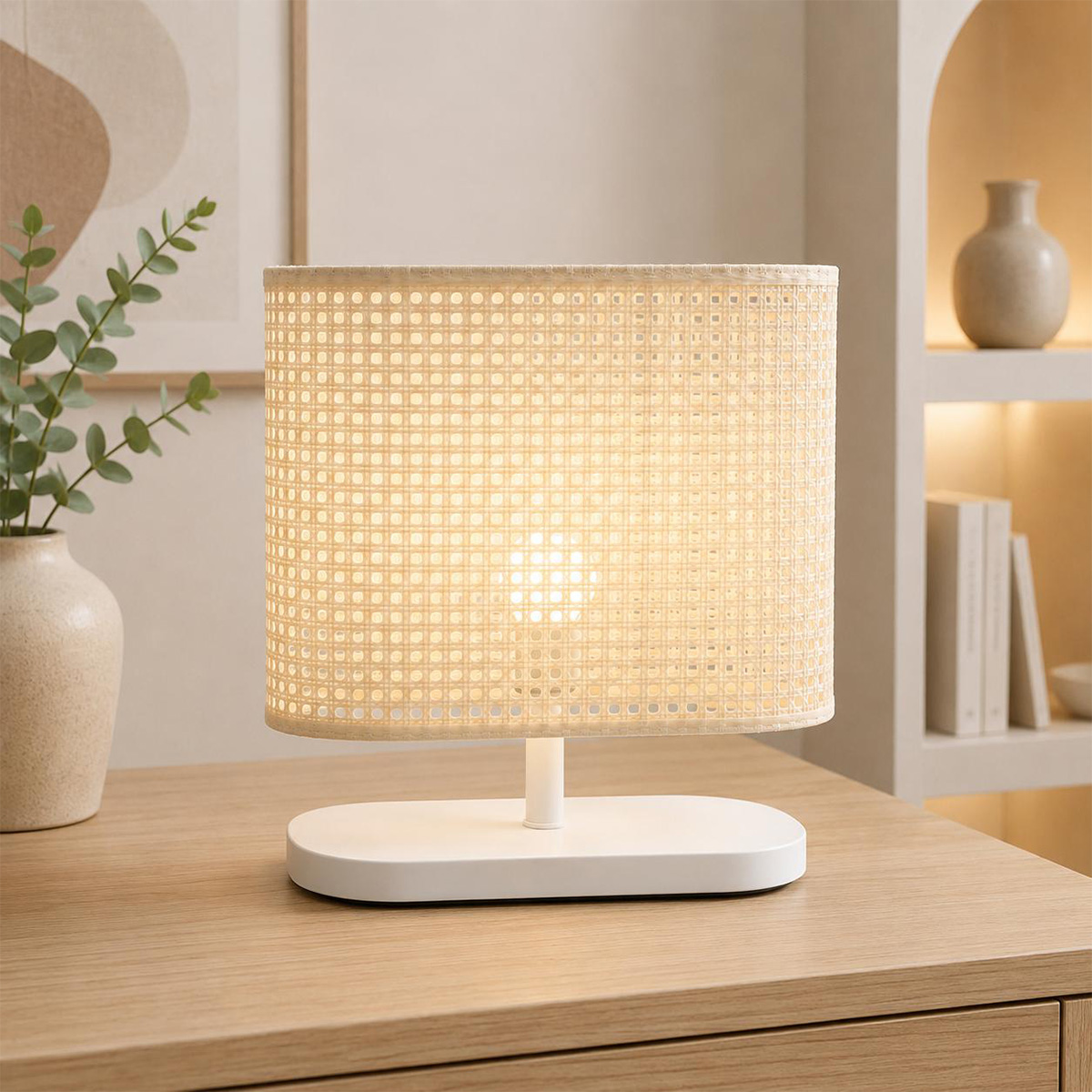 Wooden Base Table Lamp