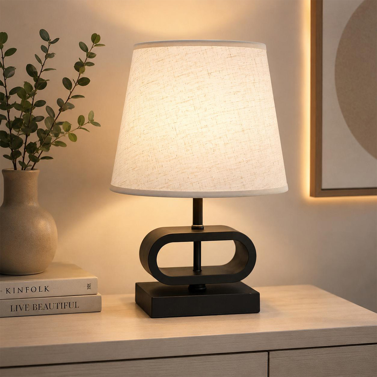 Wooden Base Table Lamp