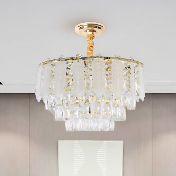 Golden Crystal Hanging Light