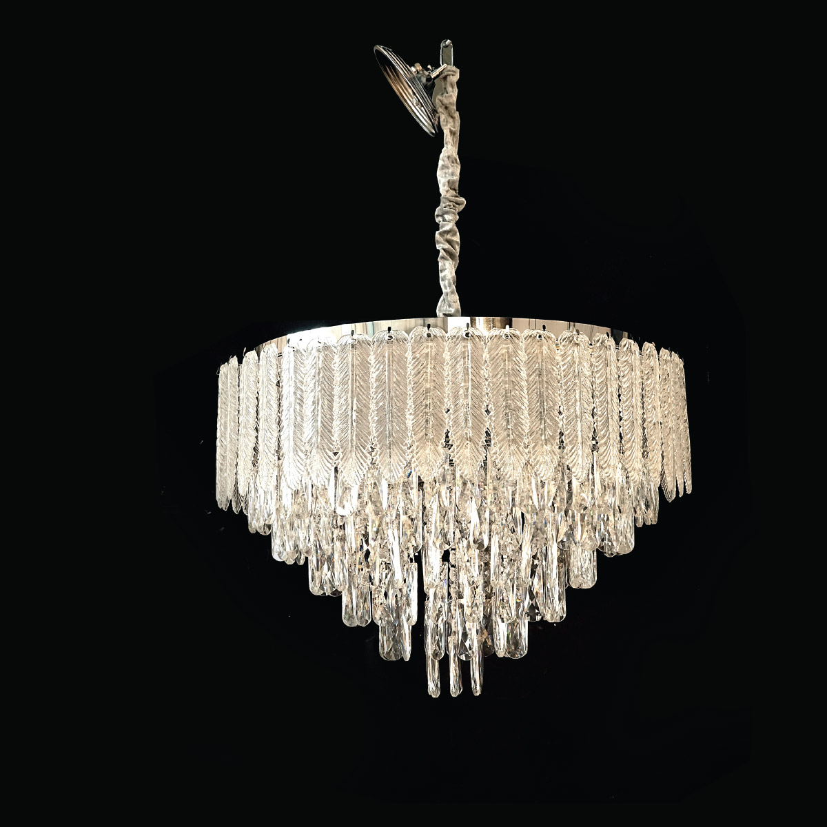 Crystal Hanging Light Silver