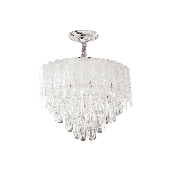Silver Crystal Hanging Light