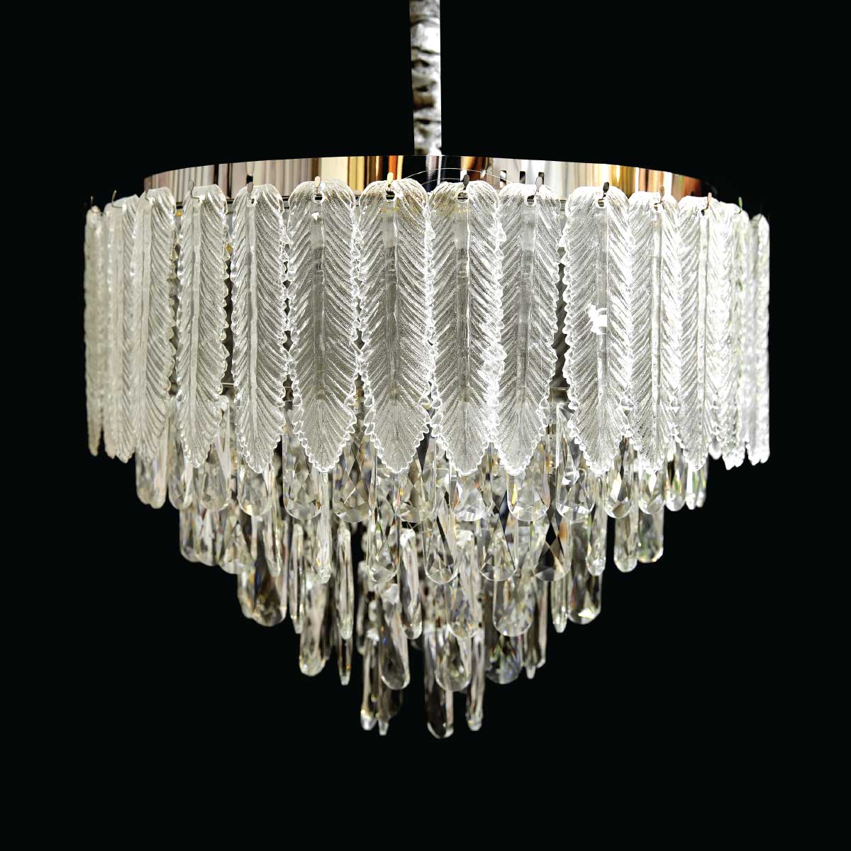 Crystal Hanging Light Silver