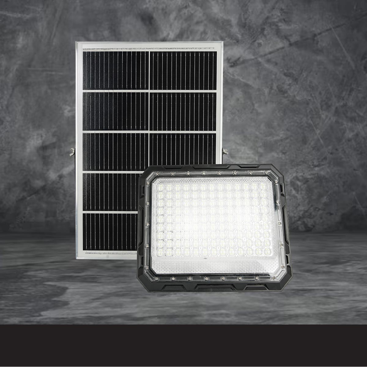 Black Solar LED Flood Light 1x2 300W