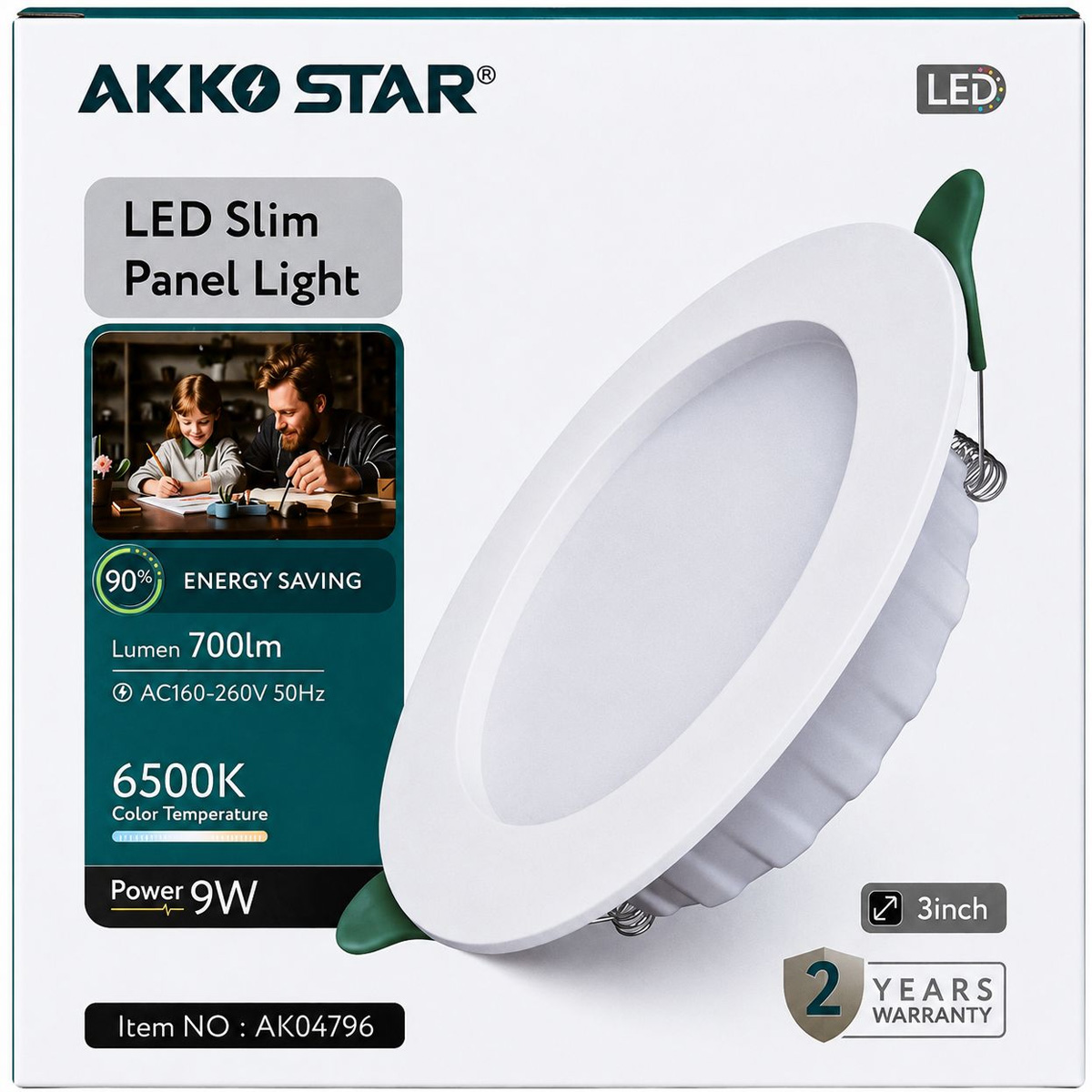 Panel Light 9W 6500K