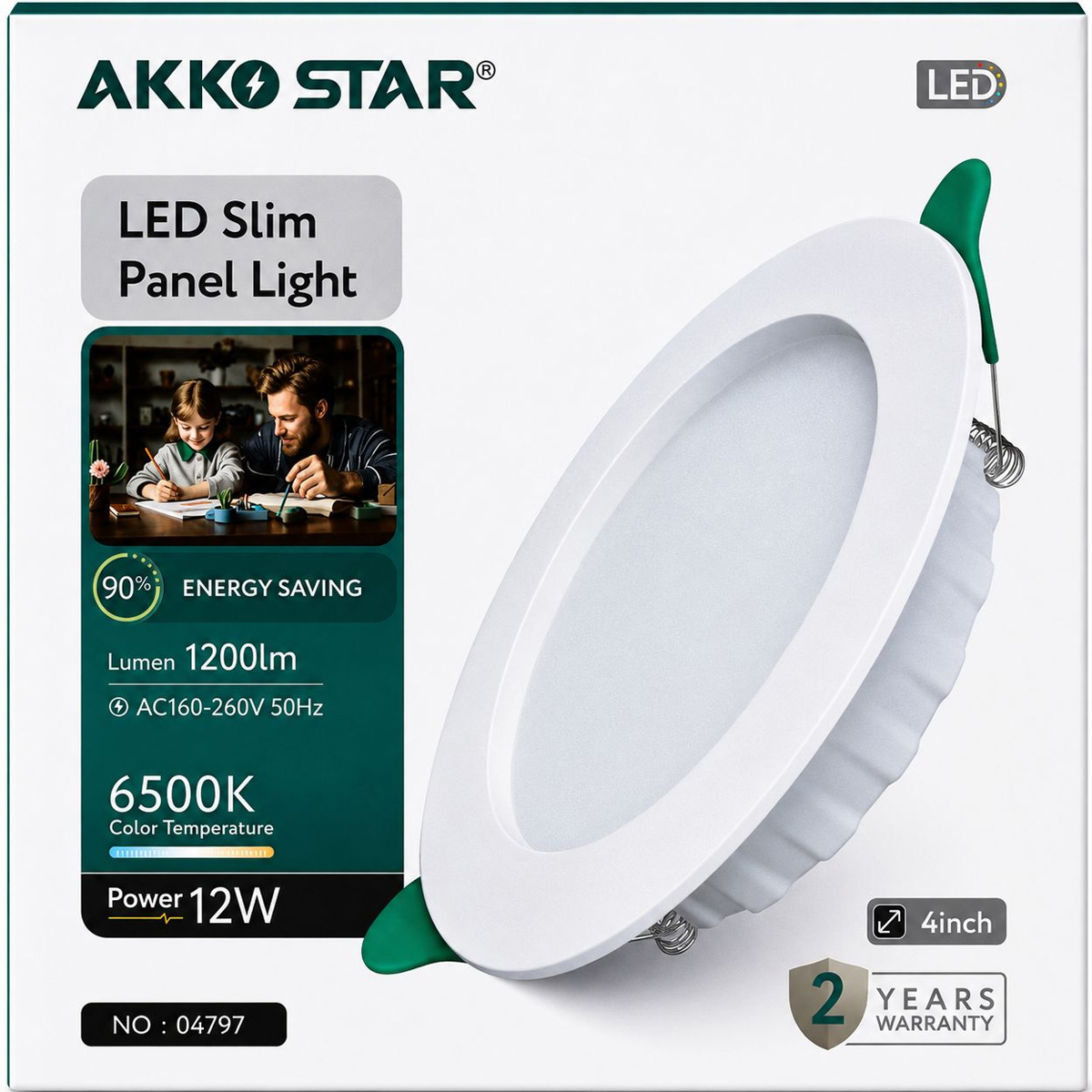 Panel Light 12W 6500K