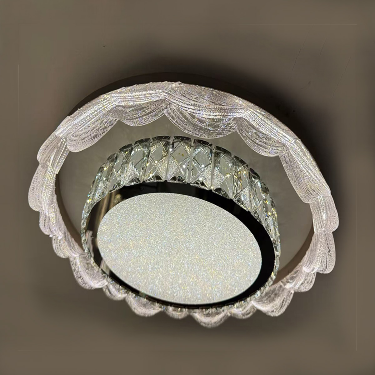 Crystal Ceiling Light Silver