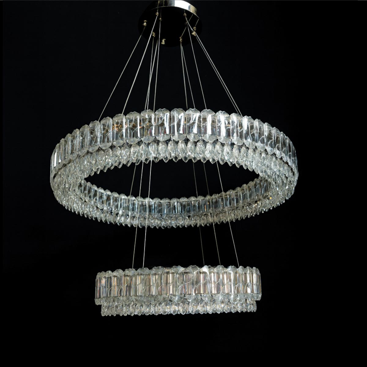 Crystal Hanging Light Silver