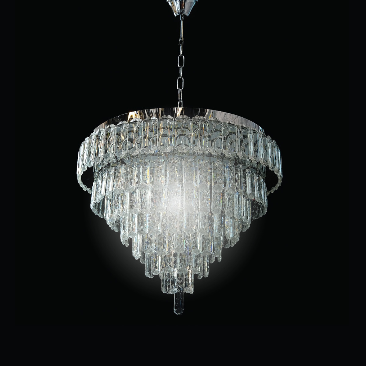 Silver Crystal Hanging Light