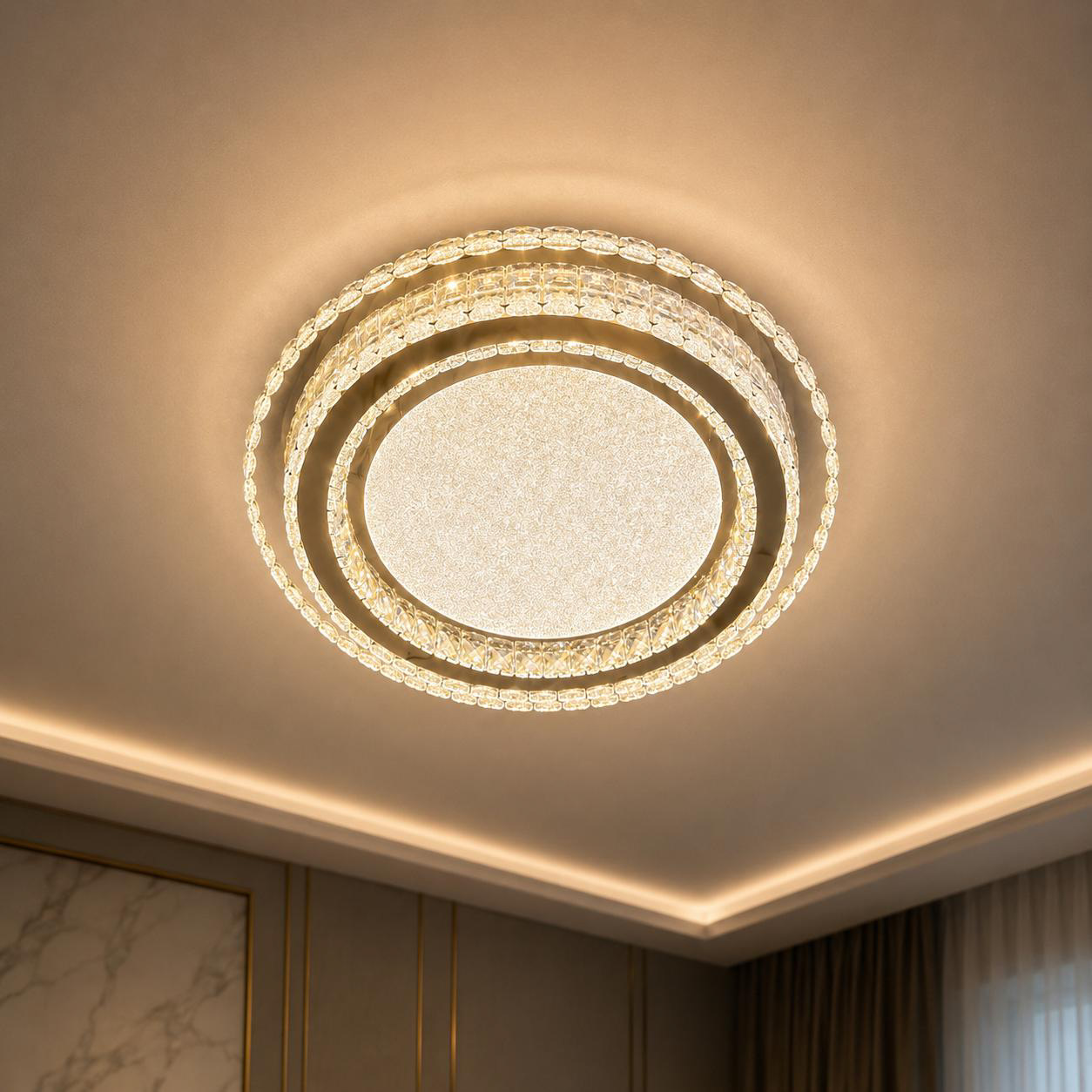 Crystal Ceiling Light Silver