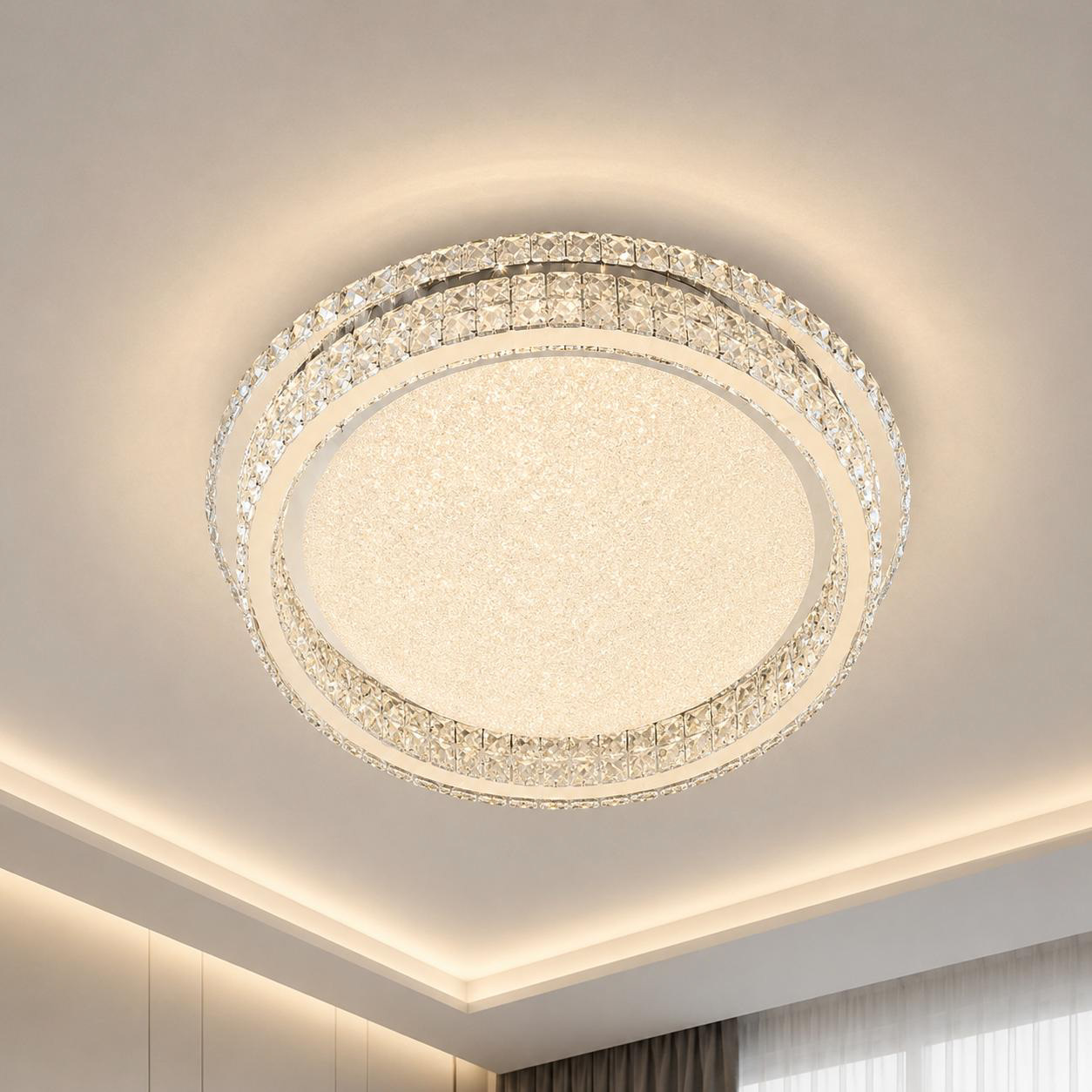 Crystal Ceiling Light Silver