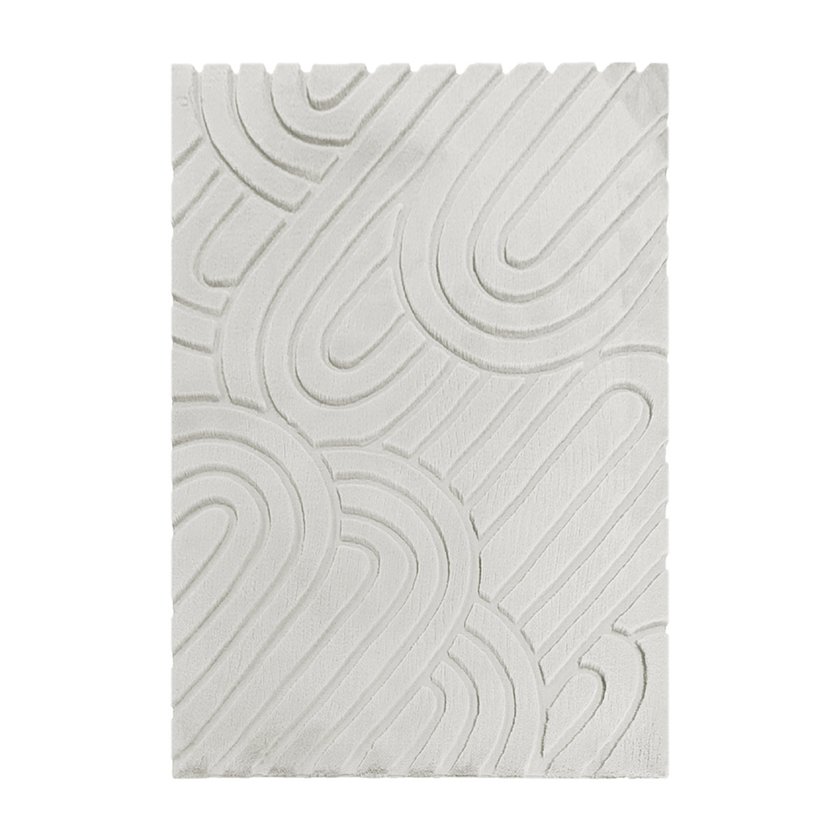 Rabbit Faux Rug White 120x180