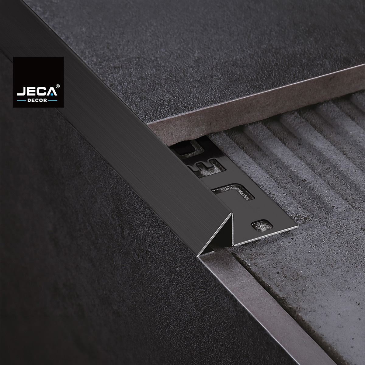 Stainless Steel Tile Accessory Black Brushed