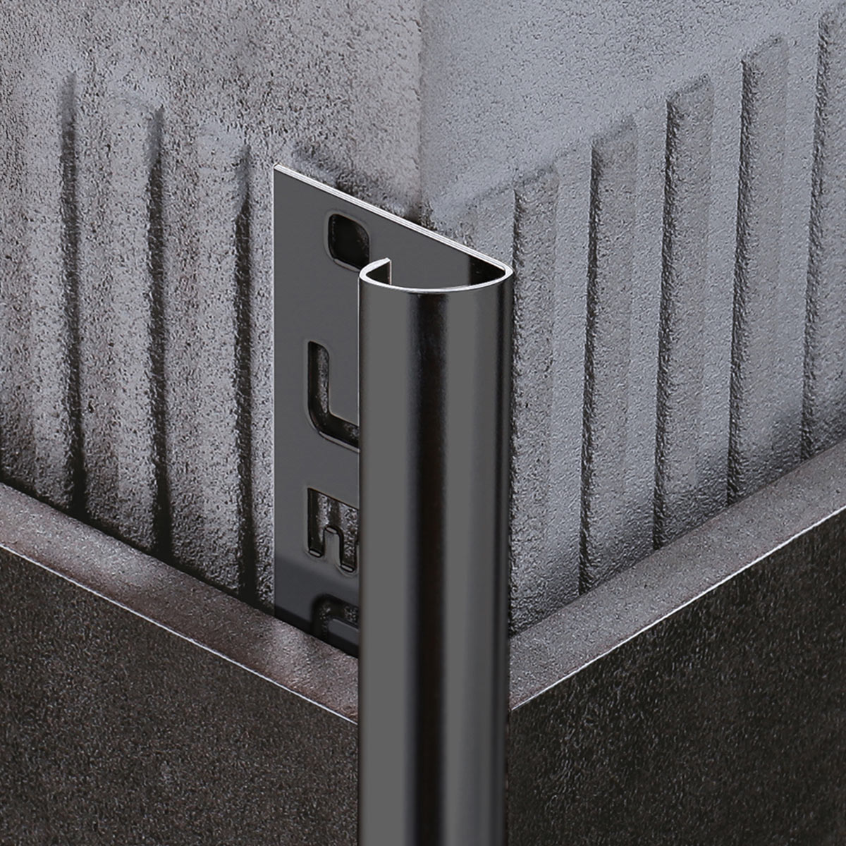 Stainless Steel Tile Accessory Black Brushed