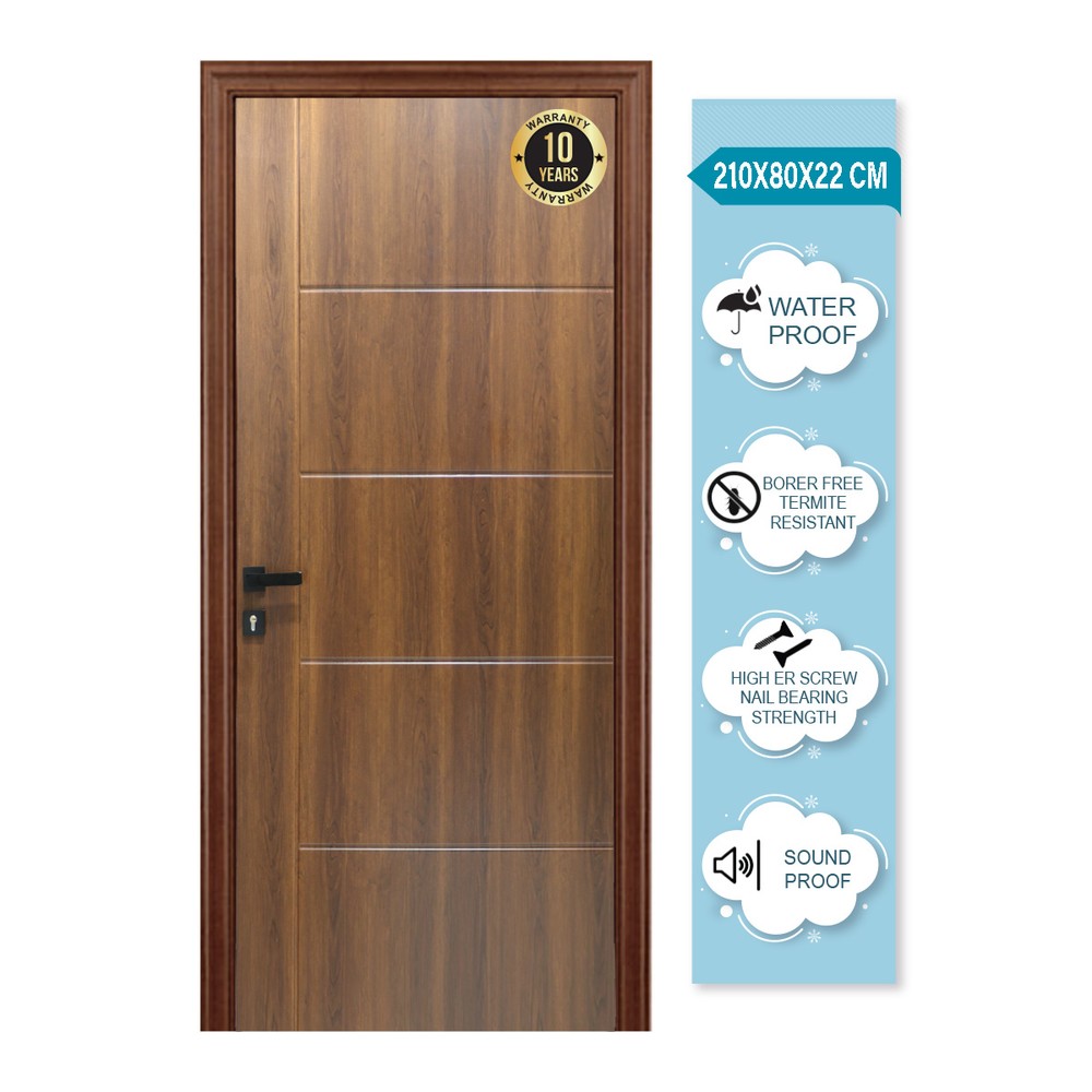 WPC Door with Frame 2100x780x220mm