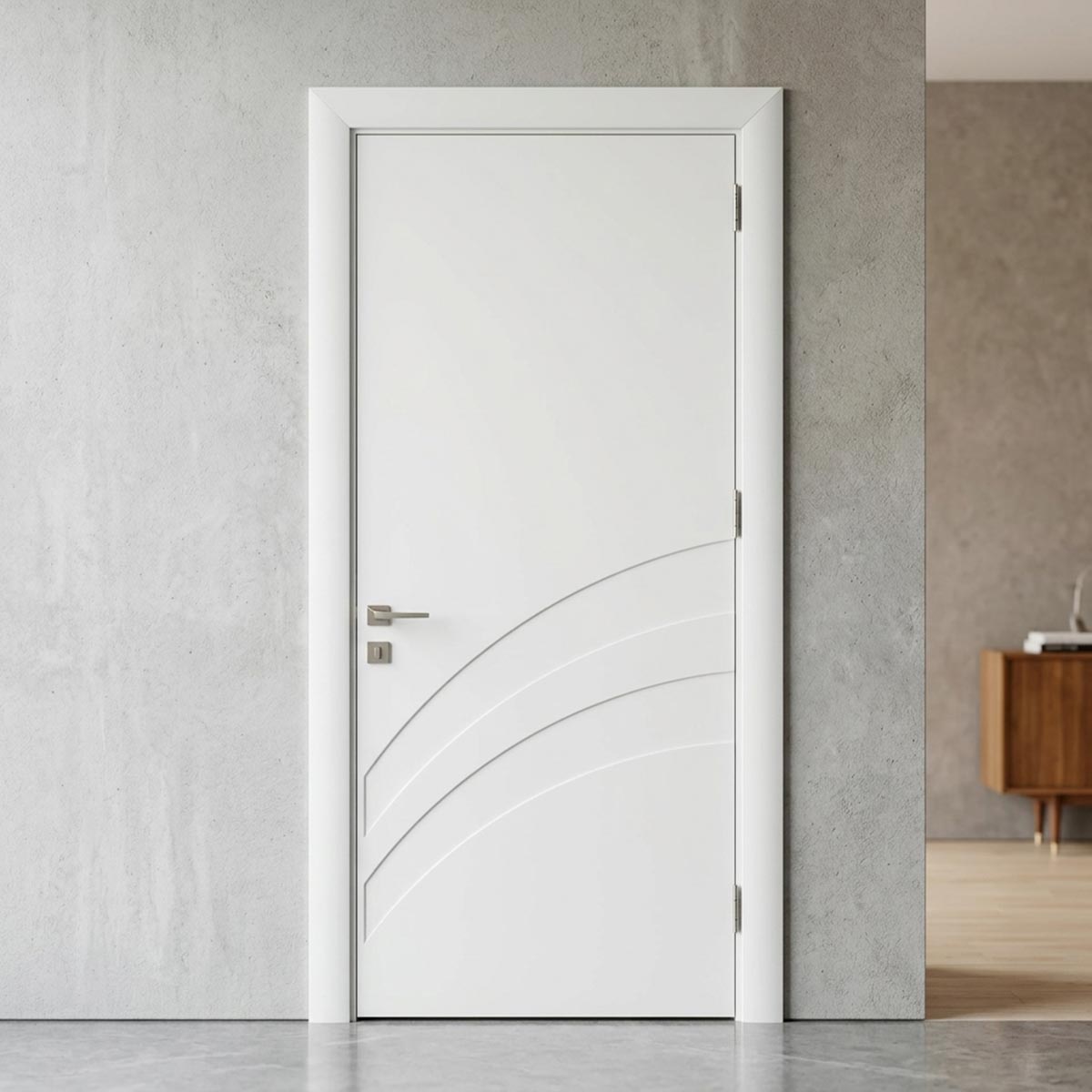 WPC Door with Frame 210x98x22cm