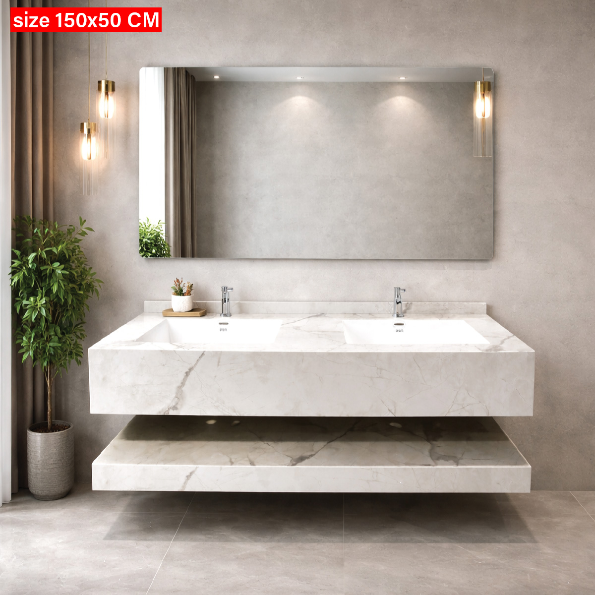 Double Marble Wash Basin