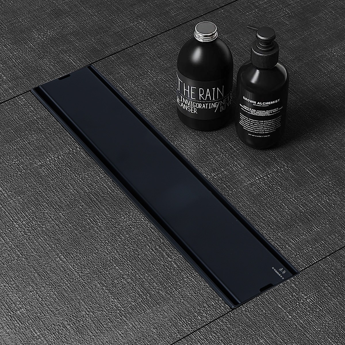 Black Floor Drain 400x68mm