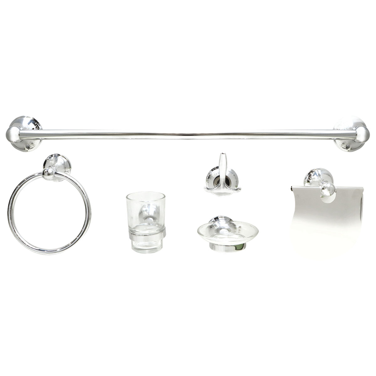 Commercial Bathroom Accessory Set 6 Piece