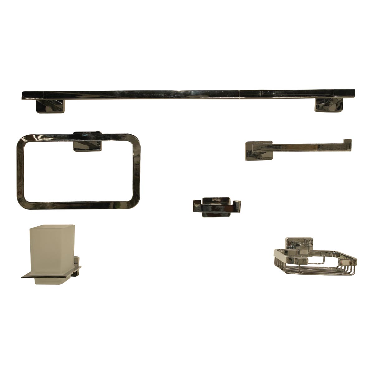 Modern Bathroom Accessory Set 6 Piece