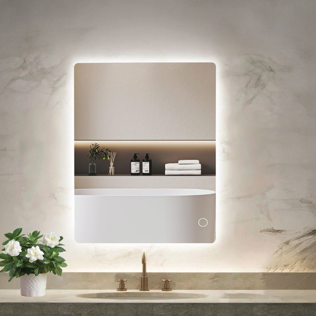 LED Mirror 50x70cm