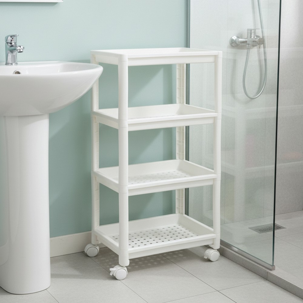 Stainless Steel Bathroom Standing Shelf