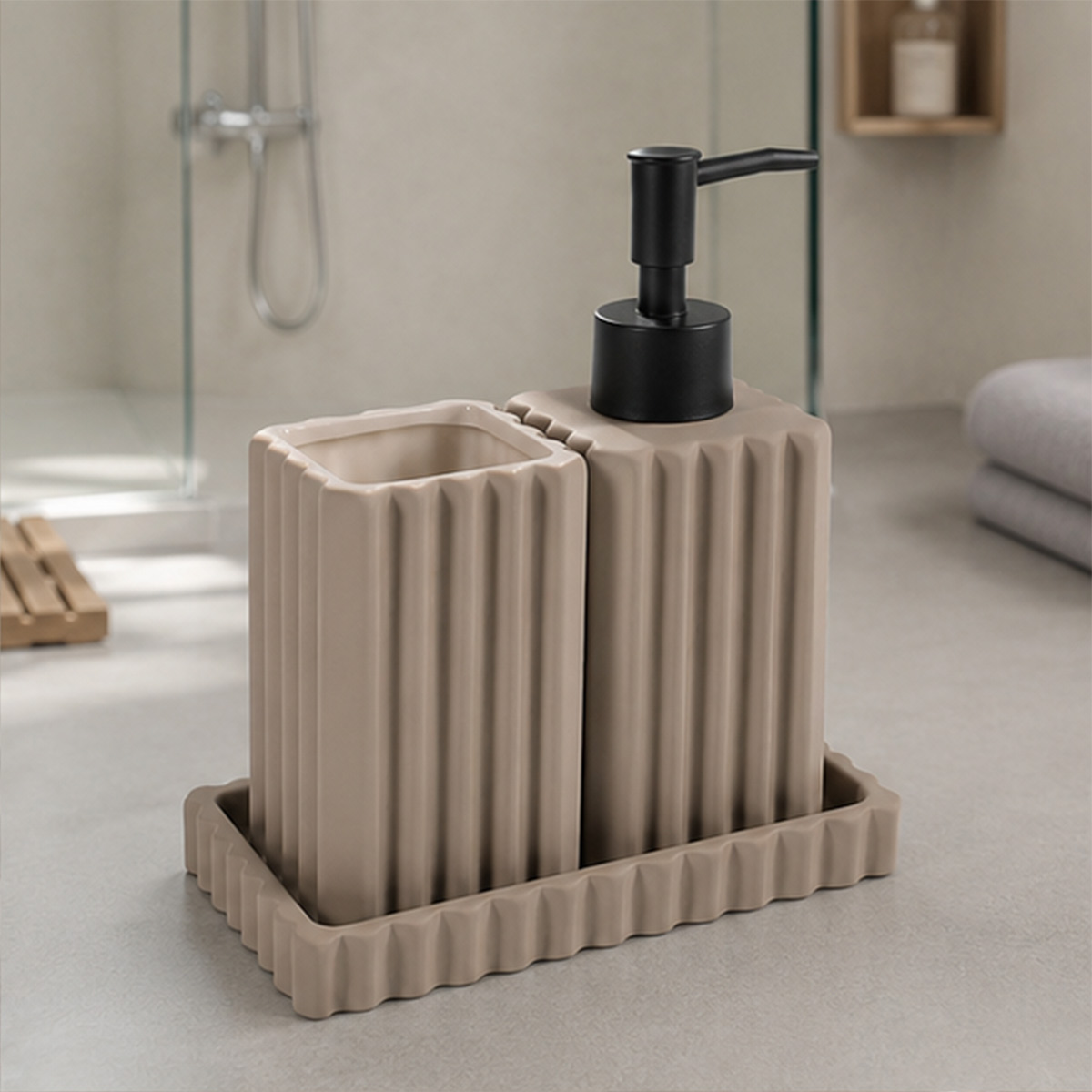 Soap Dispenser Set 3 Piece