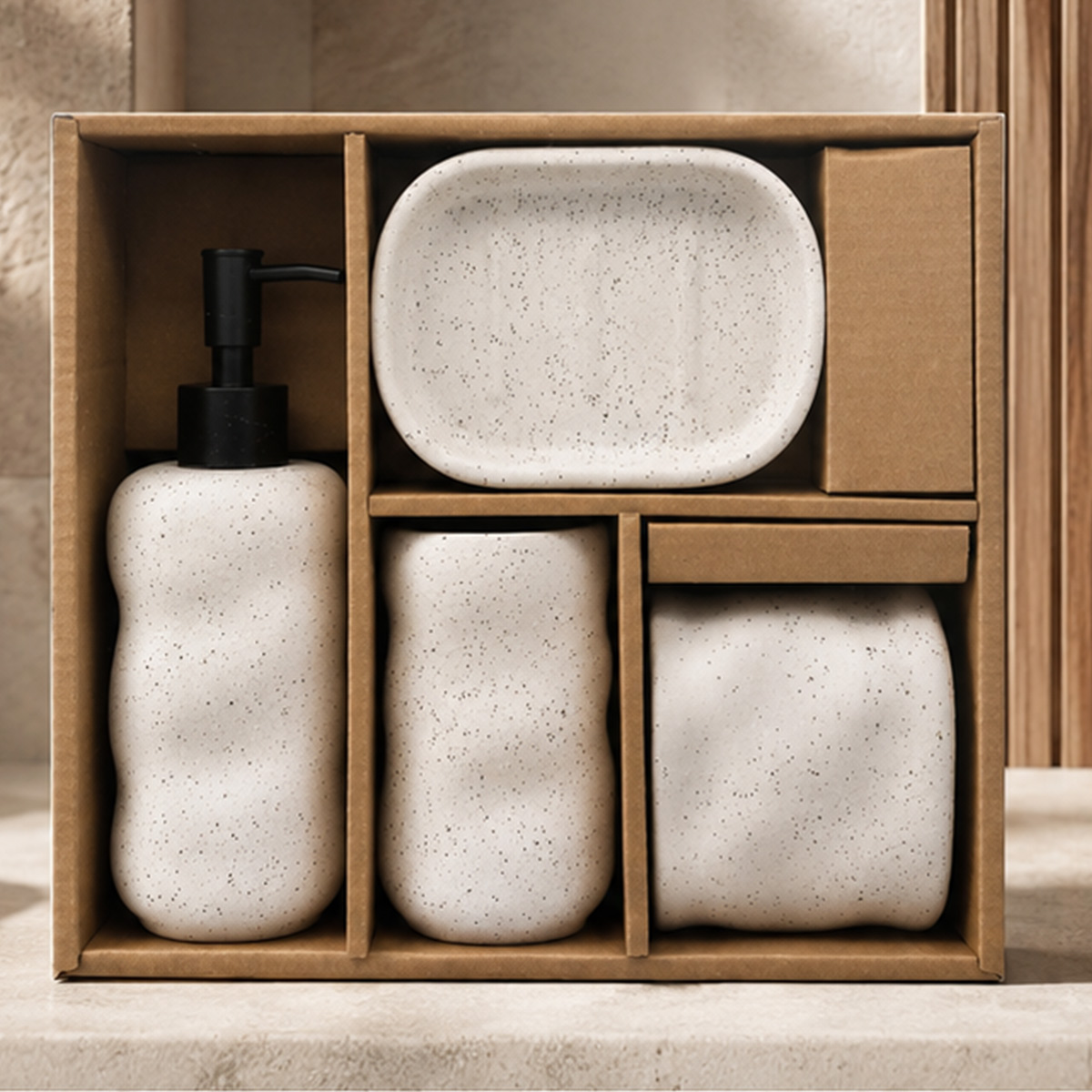 Ceramic Bathroom Set 4 Piece