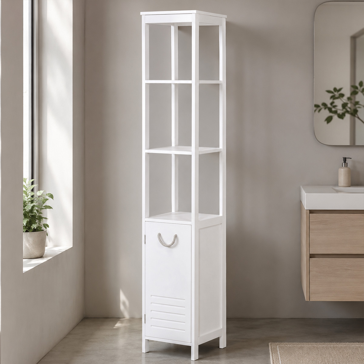 Bathroom Standing Shelf Bamboo
