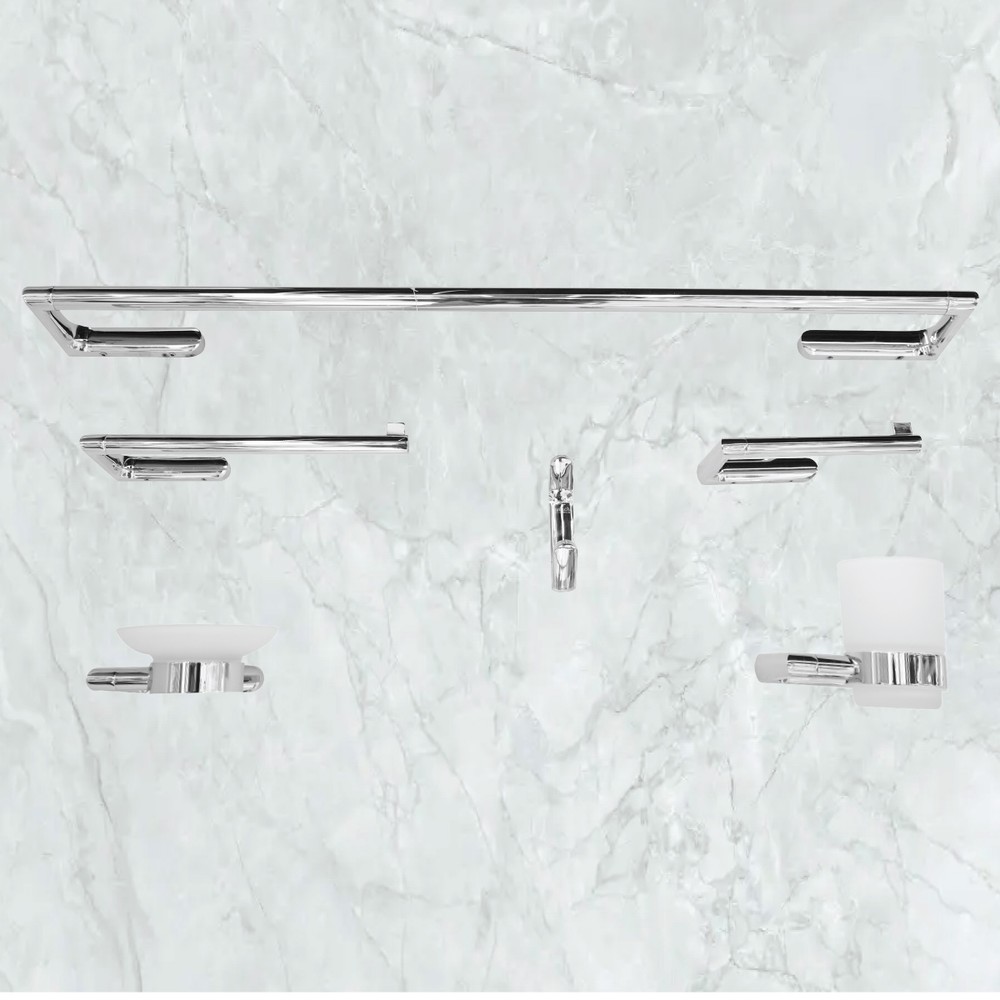 Modern Bathroom Accessories Set 6 Piece