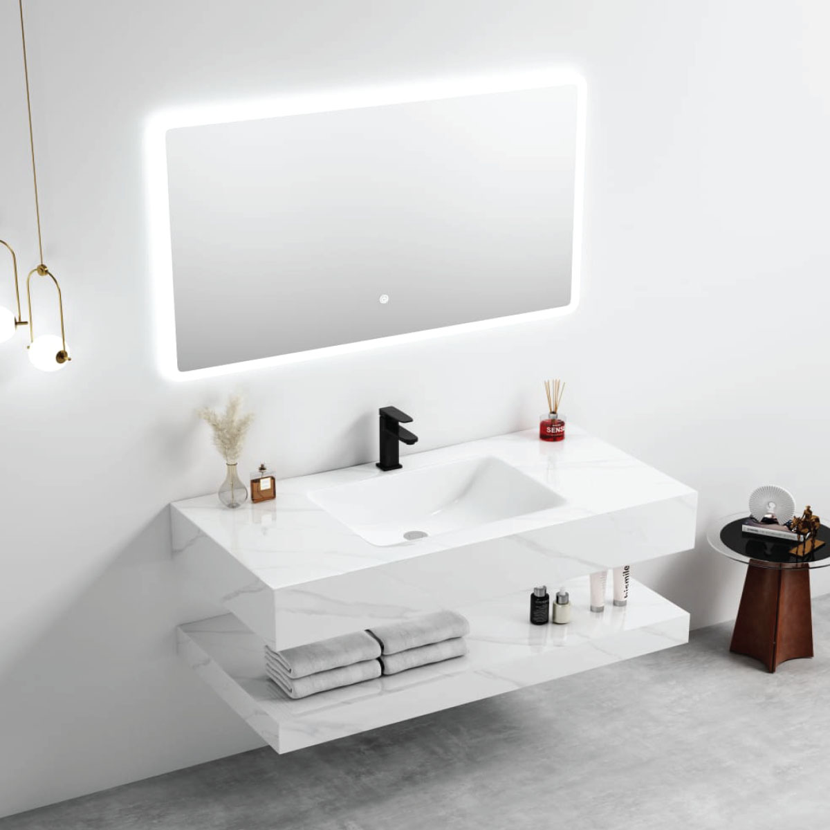 Single Marble Basin