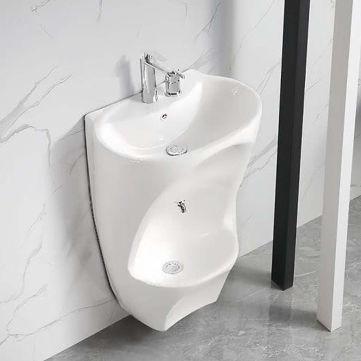 White Freestanding Basin
