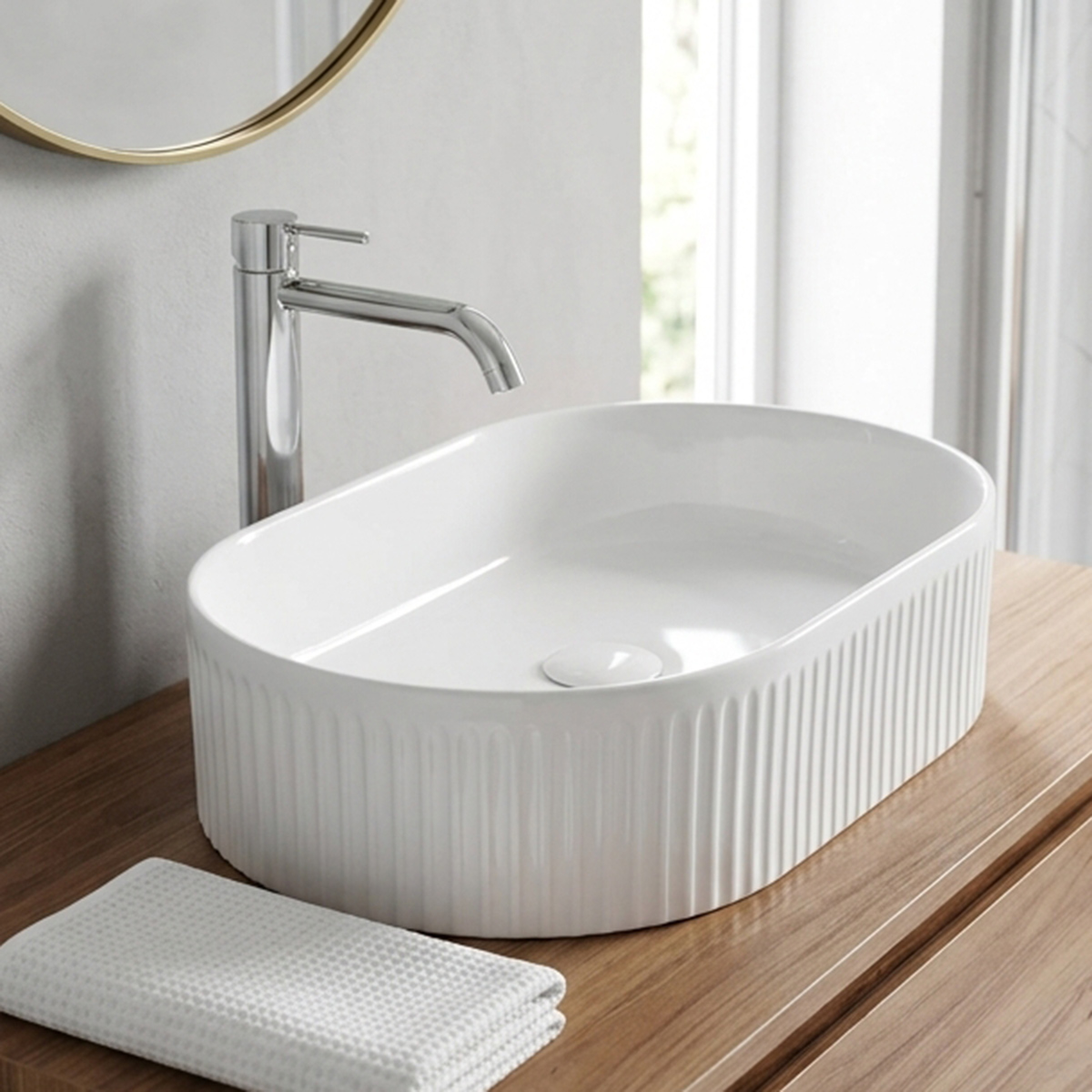 White Counter Basin
