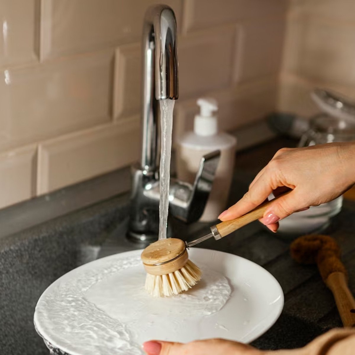 Brass Kitchen Mixer with Hose