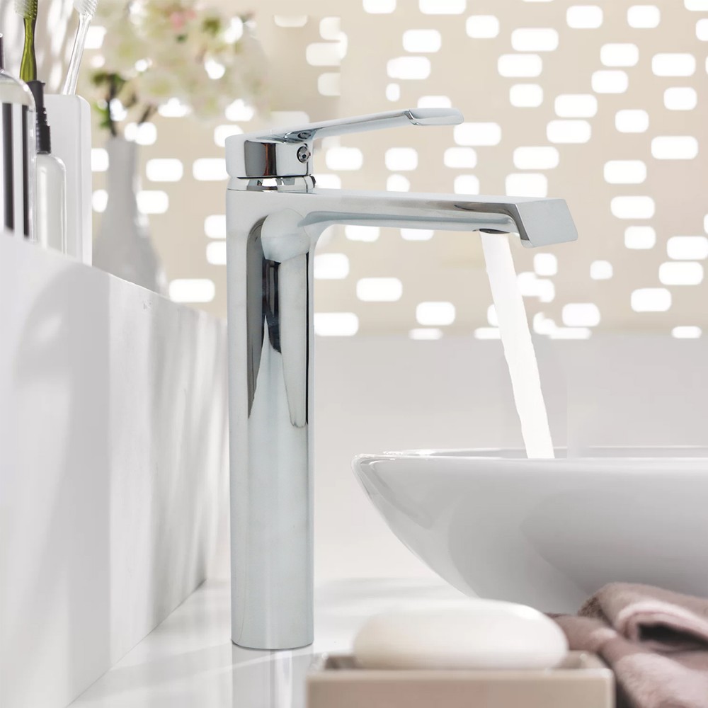 Long Basin Mixer with Hose